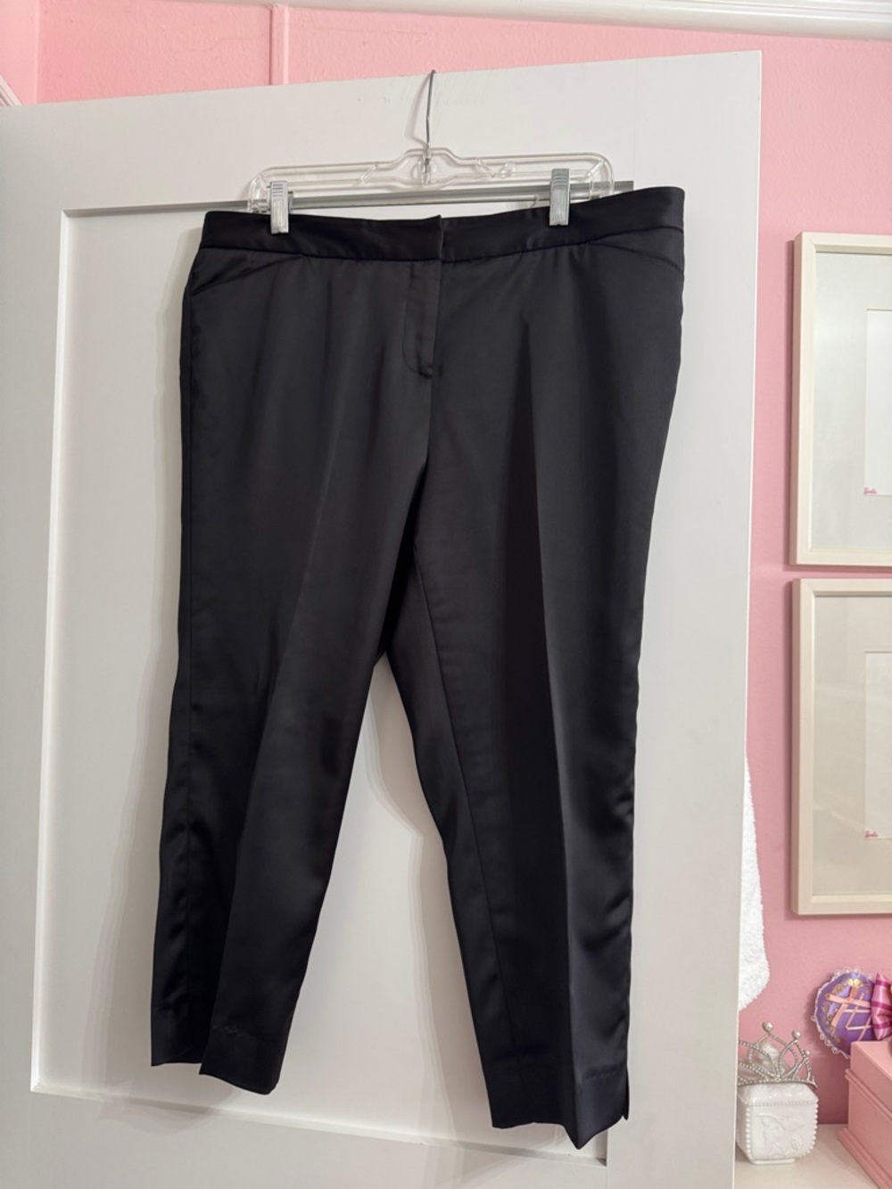 Kenneth Cole Black Straight-Leg Dress Pants